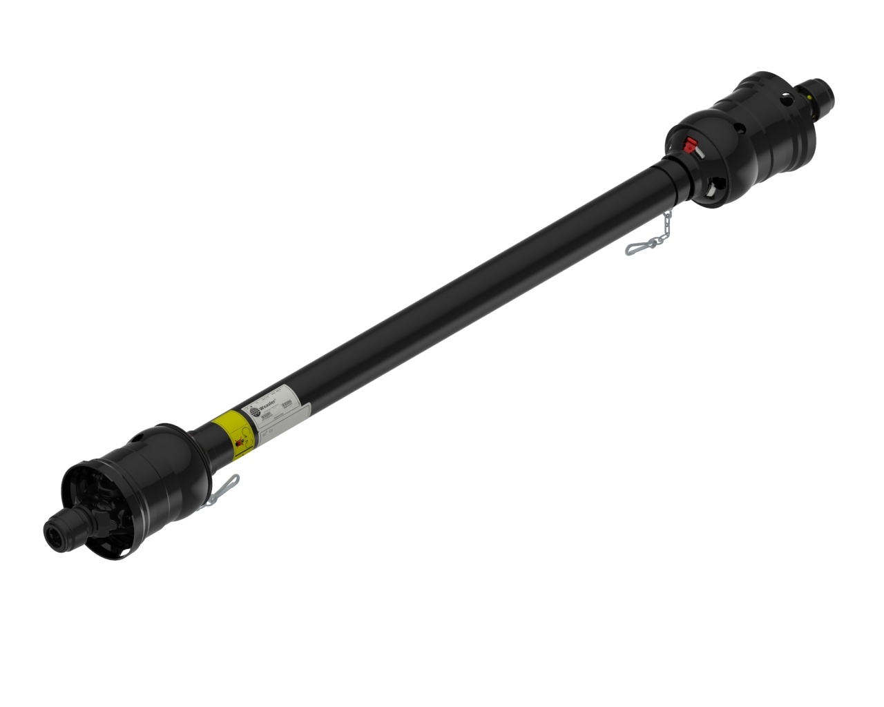 Карданный вал с двухсторонним широкоугольным шарниром WWCV , AW21-80, 1510MM, AL 1 3/8